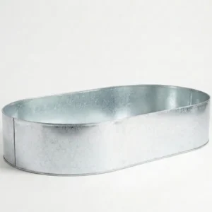 Ovalt højbed i galvaniseret stål, 54cm højde (uden sneglekant)