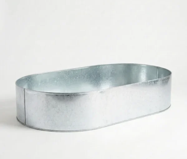 Ovale højbed galvaniseret uden sneglekant H40 cm