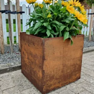 Plantekumme 3mm stålplade 50×50×50cm (skjulte hjul)