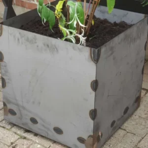 Plantekumme 3mm stålplade 50×50×50cm (skjulte hjul)