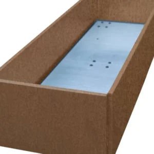 Plantekumme med Skjulte Hjul – mål 120 x 40 x 25 cm