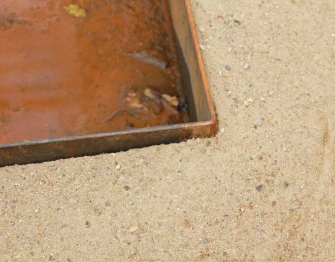 Spejlbassin 3mm staal 120x60x10cm