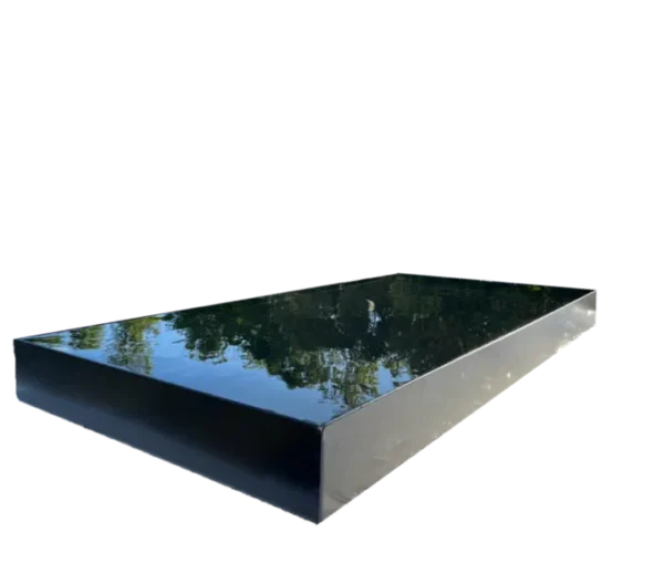 Spejlbassin 5mm sort lakeret, 200x100x10cm