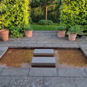 Spejlbassin i 5mm corten stål, 200x100x10cm