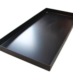 Spejlbassin i 5mm sort lakeret, 160x80x10cm