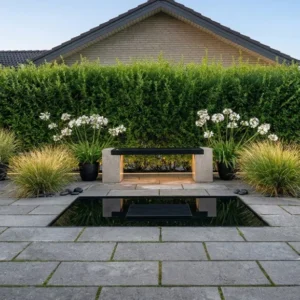 Spejlbassin i 5mm sort lakeret, 160x80x10cm