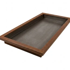 Spejlbassin 5mm corten stål med kant, 120x60x10