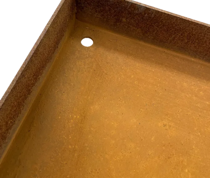 Spejlbassin 5 mm Corten stål 120x60x10cm