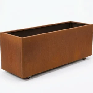 Plantekasse i corten stål – 120 x 40 x H40 cm