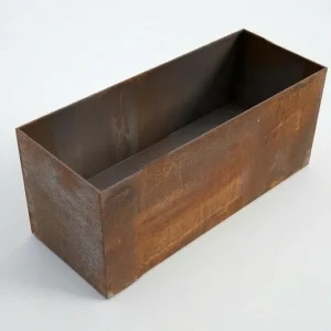 Plantekumme i 5 mm rust stålplade 80 x 40 x 35 cm