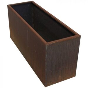 Plantekasse i corten stål 120 x 40 x 55 (uden hjul)