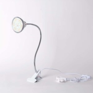 Grolys lampe m. fuldspektrum hvidt lys, flexarm
