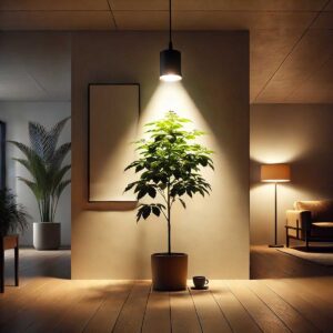 Vækstlys pendel med ledning 24Watt | Sort